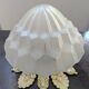 Art Nouveau ceiling light, table lamp in pressed-molded glass
