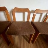 4 brown chairs