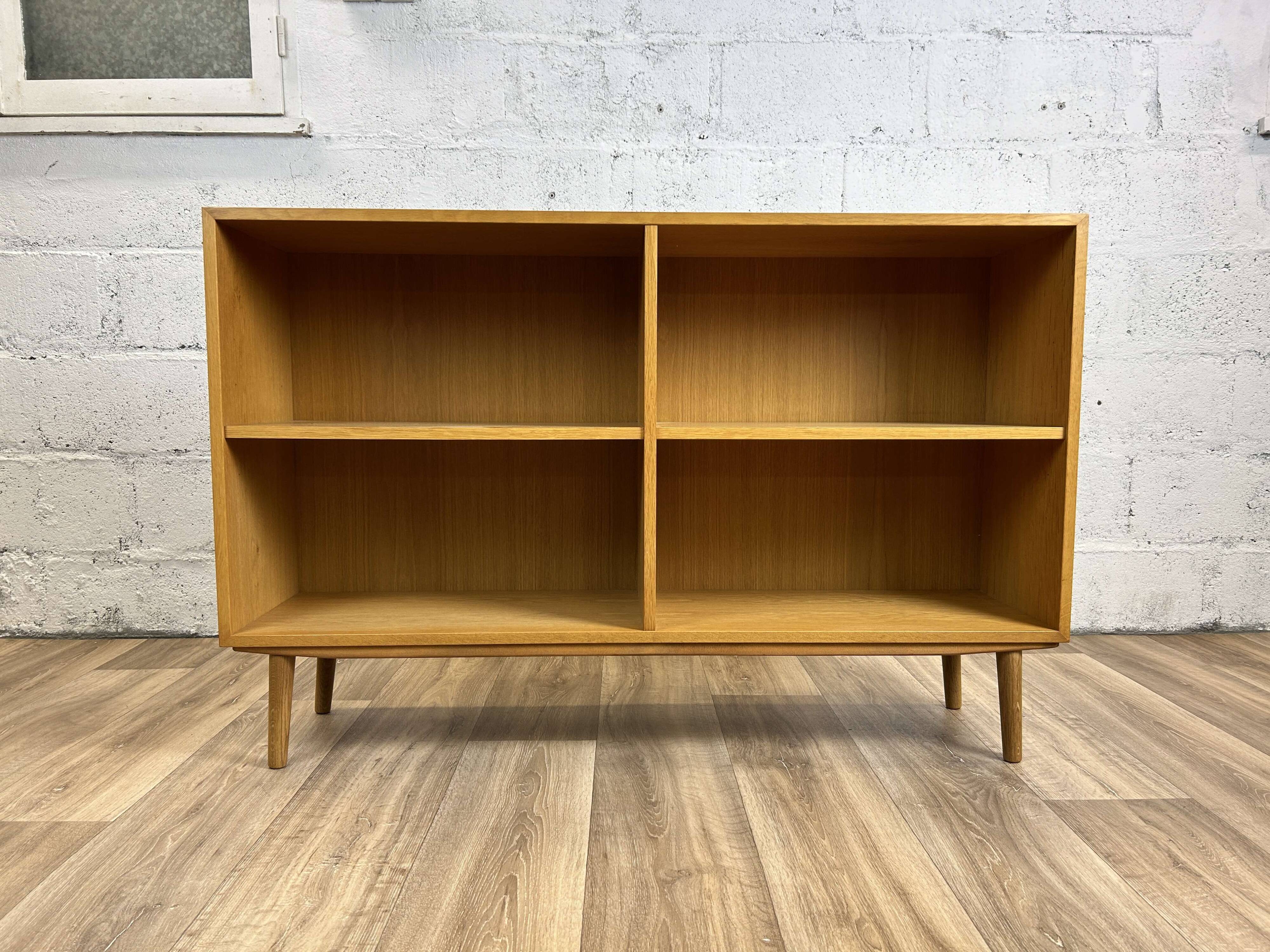 Vintage Scandinavian open bookcase in oak, 1960s