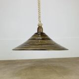 Temde Leuchten pendant light, plexiglass, rope and wood, 1970s