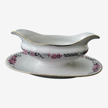 Saucière ancienne en porcelaine  Art Déco