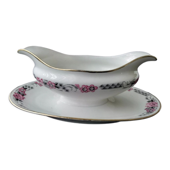 Saucière ancienne en porcelaine  Art Déco