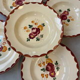 Set of 5 "Agen" soup plates by Longchamp