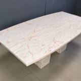 Table à manger en marbre vintage, années 1970