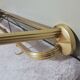 Gold aluminum and and pvc ropes wall coat rack