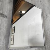 Vintage mirror with silver metal frame to hang