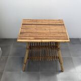 Audoux Minet bamboo rattan coffee table