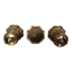 Set of 3 pine cones curtain rod golden bronze