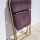 Lot de 2 chaises pliantes Lafuma en velours marron années 70