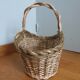 Basket with wicker basket handle