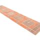Vintage Coral Red Classic Vintage Runner Rug, 75x357Cm
