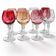Crystal Colour Verres X8 1970s Vintage Service Engraved 16 cm