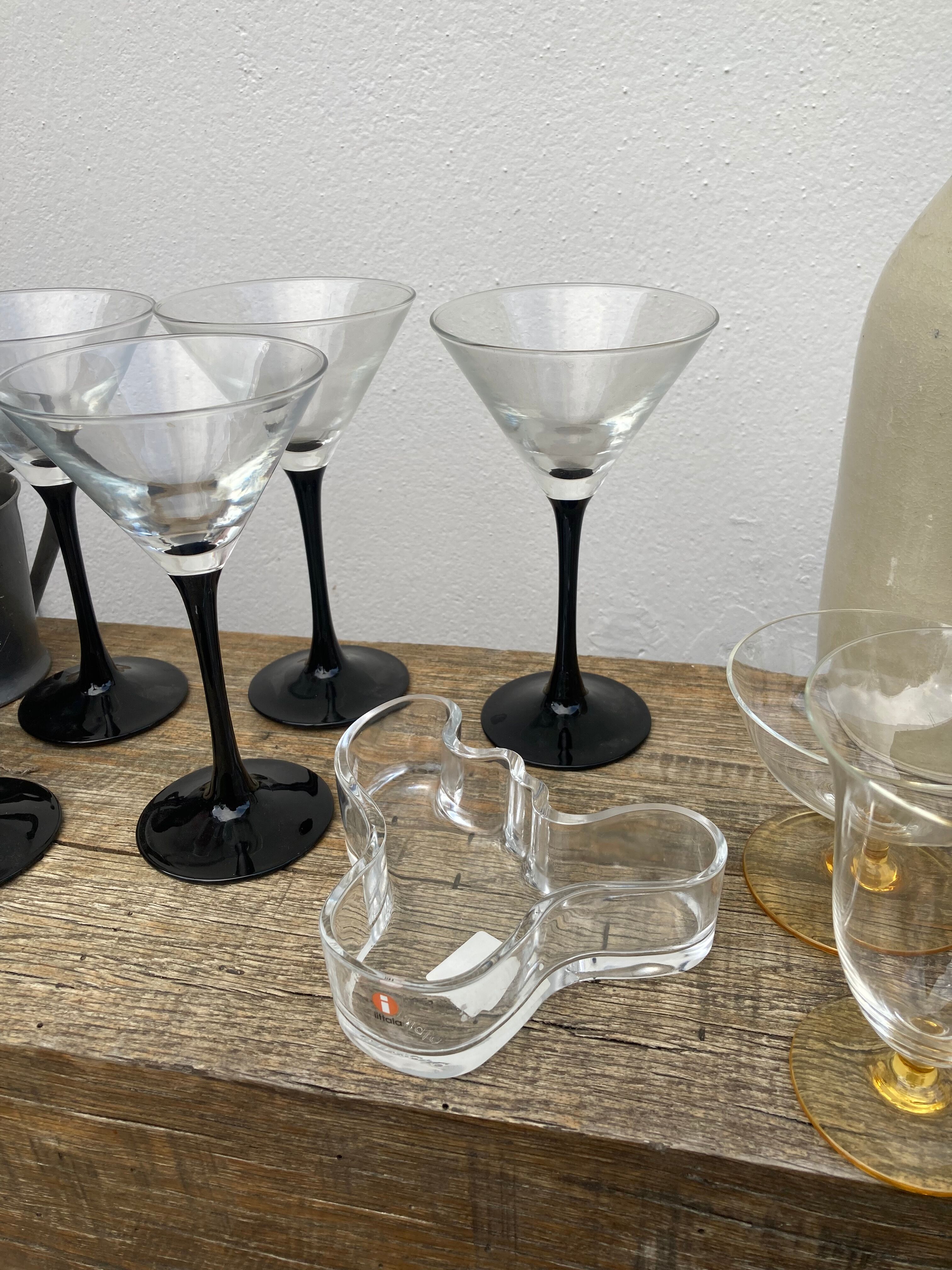 Vase scandinave Alvar Aalto en verre Iittala