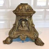 Silver bronze church candelabra