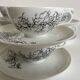 Service de 6 tasses + sous-tasses Françoise Adnet “Corail Noir” – Porc
