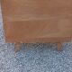 Vintage mahogany commode with metal tapered legs, 4 drawers, 1950s.