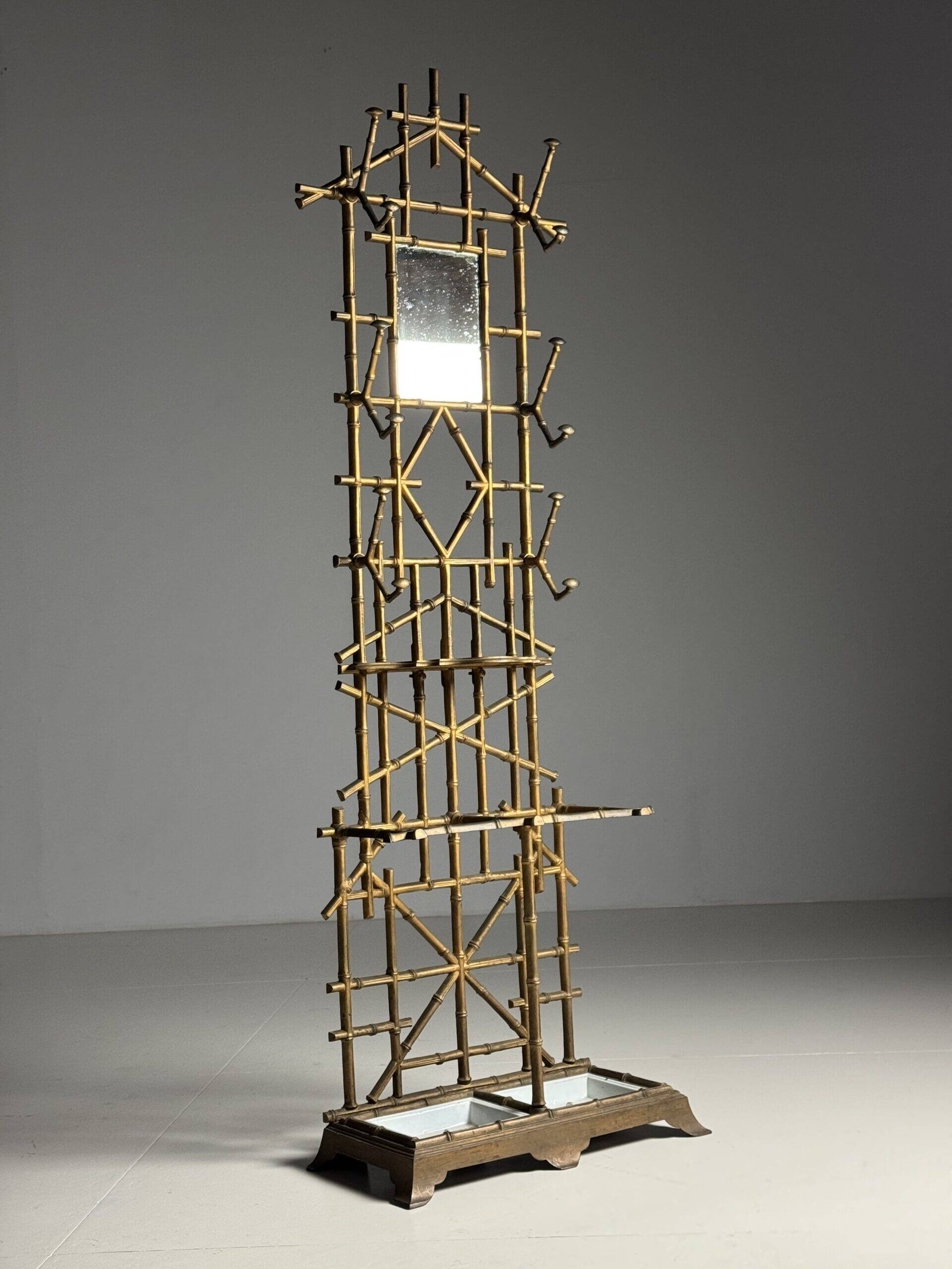 Porte-manteau en faux bambou, vers 1900