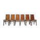 Ensemble de six chaises en hêtre, design danois, années 60, production: Danemark