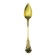 12 dessert spoons in vermeil, Minerva 19th century, blackened pear tree box
