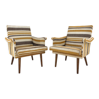 Set of mid-century armchairs, czechoslovakia