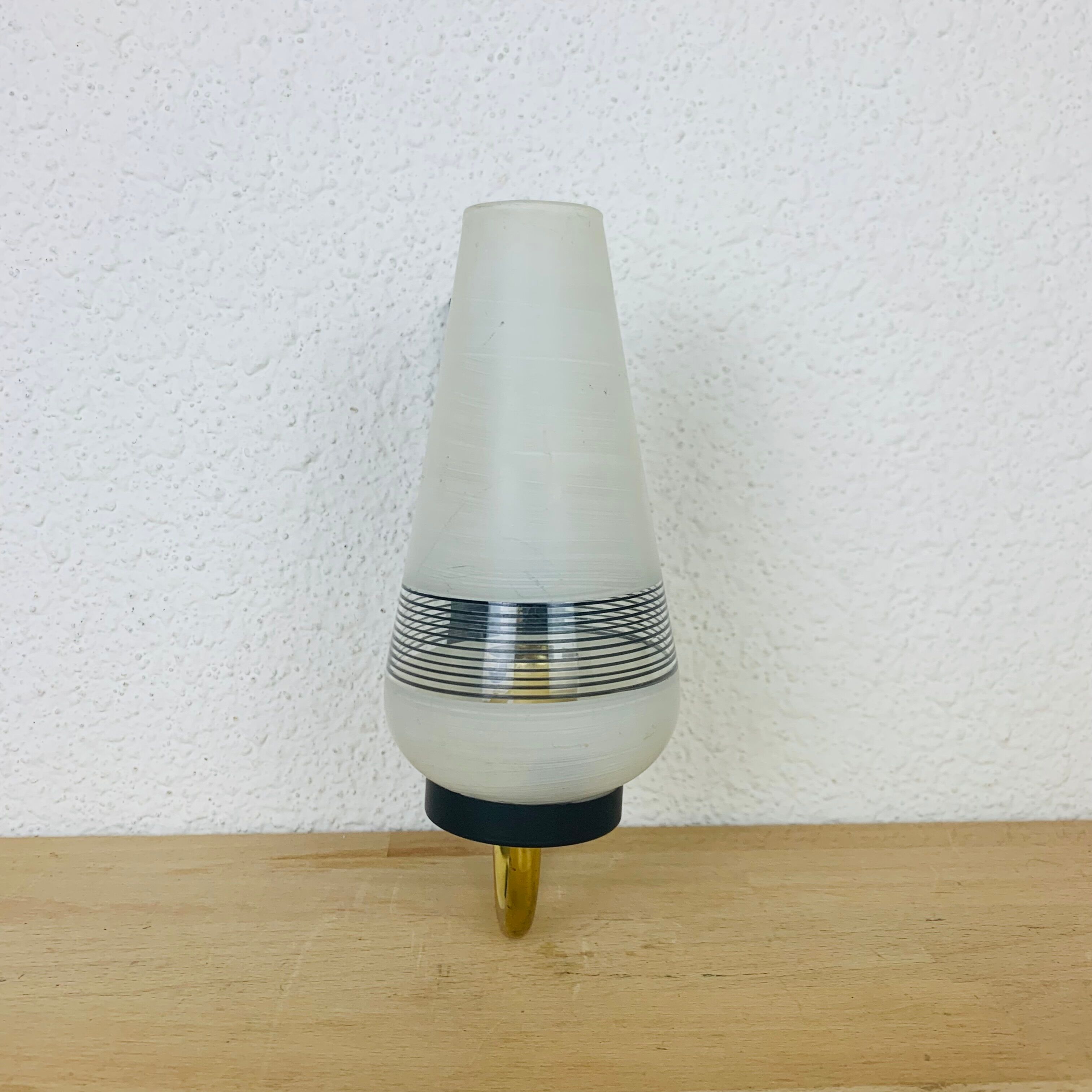 Wall lamp 50s brass opaline metal vintage