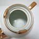 Teapot porcelain white and gold aluminite frugier limoges vintage