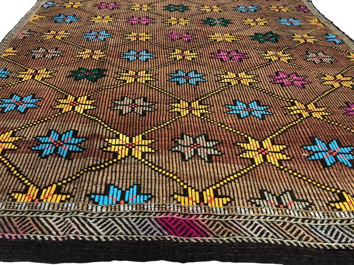 Oushak Geometric Vintage Anatolian Carpet