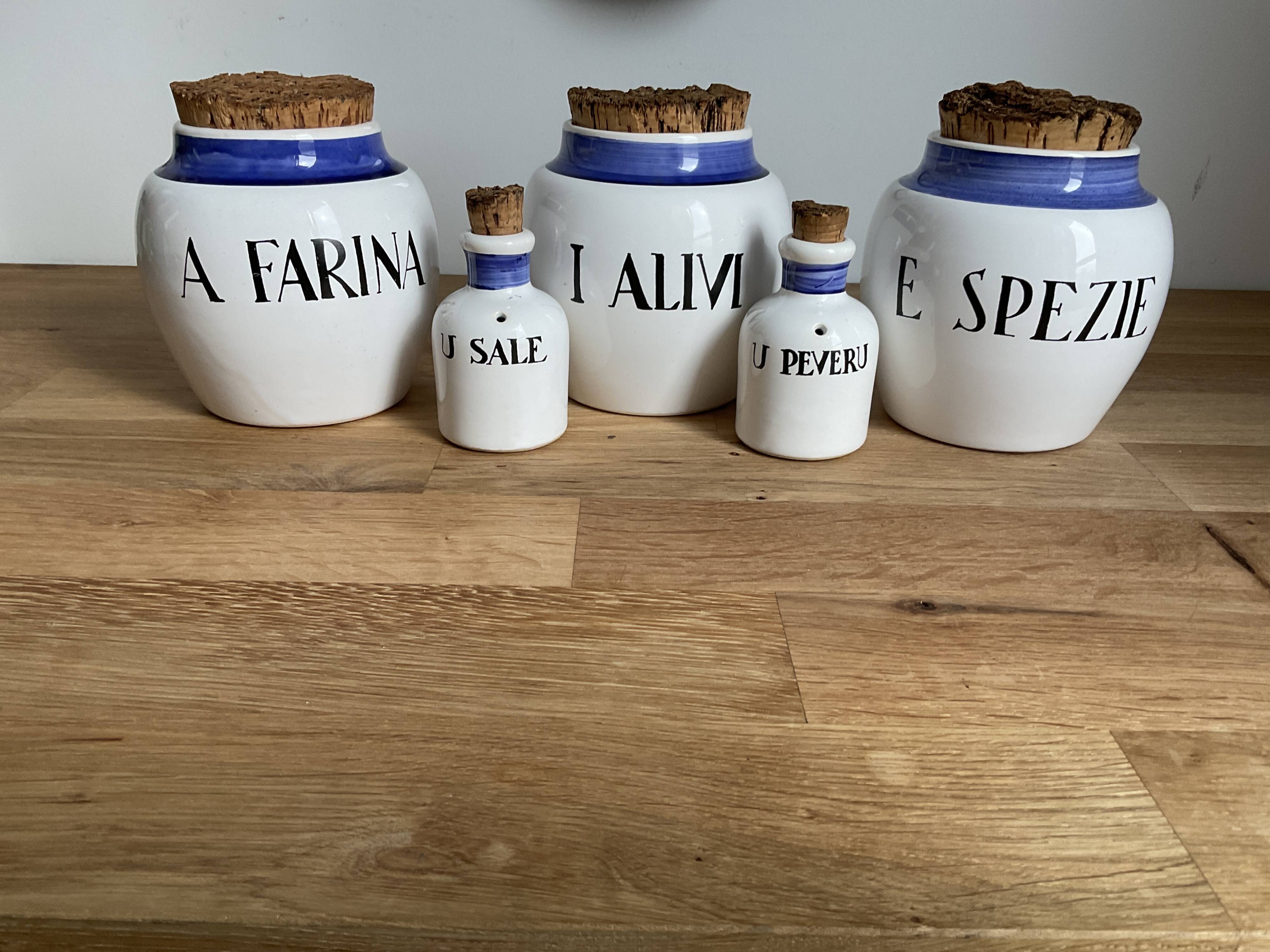 Biot earthenware lot of five pieces Corsican edition, very rare.