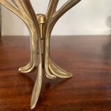 Brass flower candlestick