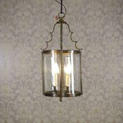 Suspension en métal et verre de style mi-siècle