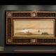 Orientalist Watercolour 1906 (H.S. Lynton) in its Syrian frame from the Mo period.
