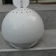 suspension eye ball lacquered white and chrome diameter 26cm