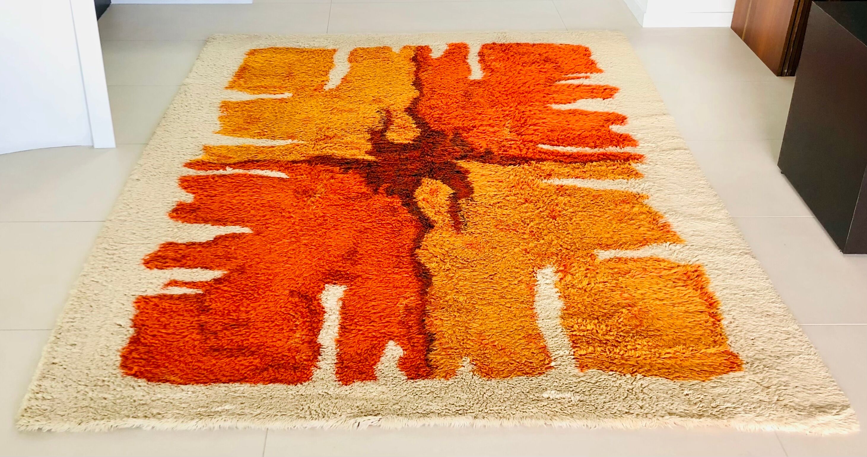 2x3 wool rug by Hojer Eksport Wilton, Joker model, Denmark 70s