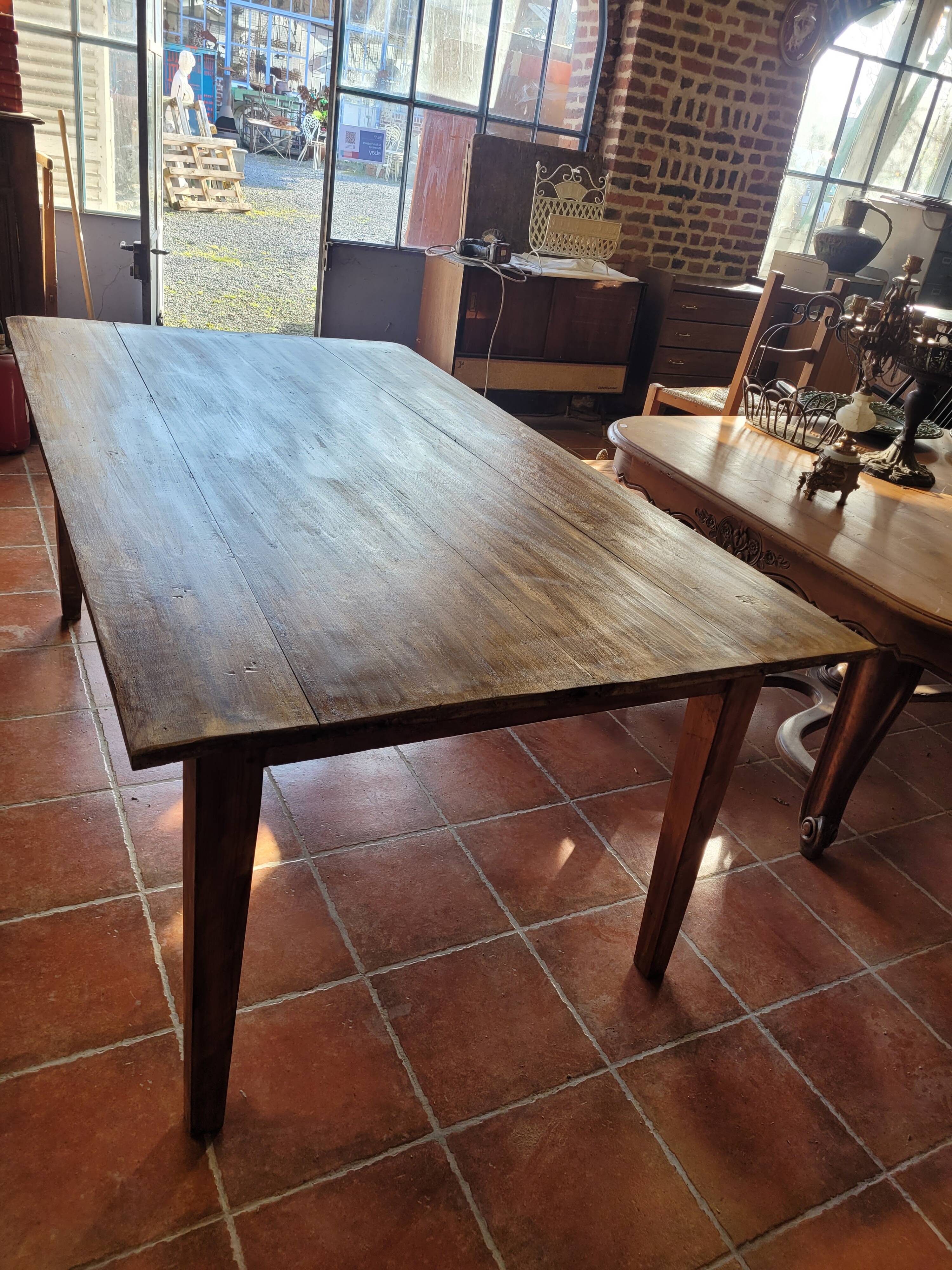 Old fir farm table, 180×102cms