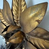 Golden flower wall light from the 70s