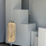 Small lantern-shaped rattan suspension H35 D15