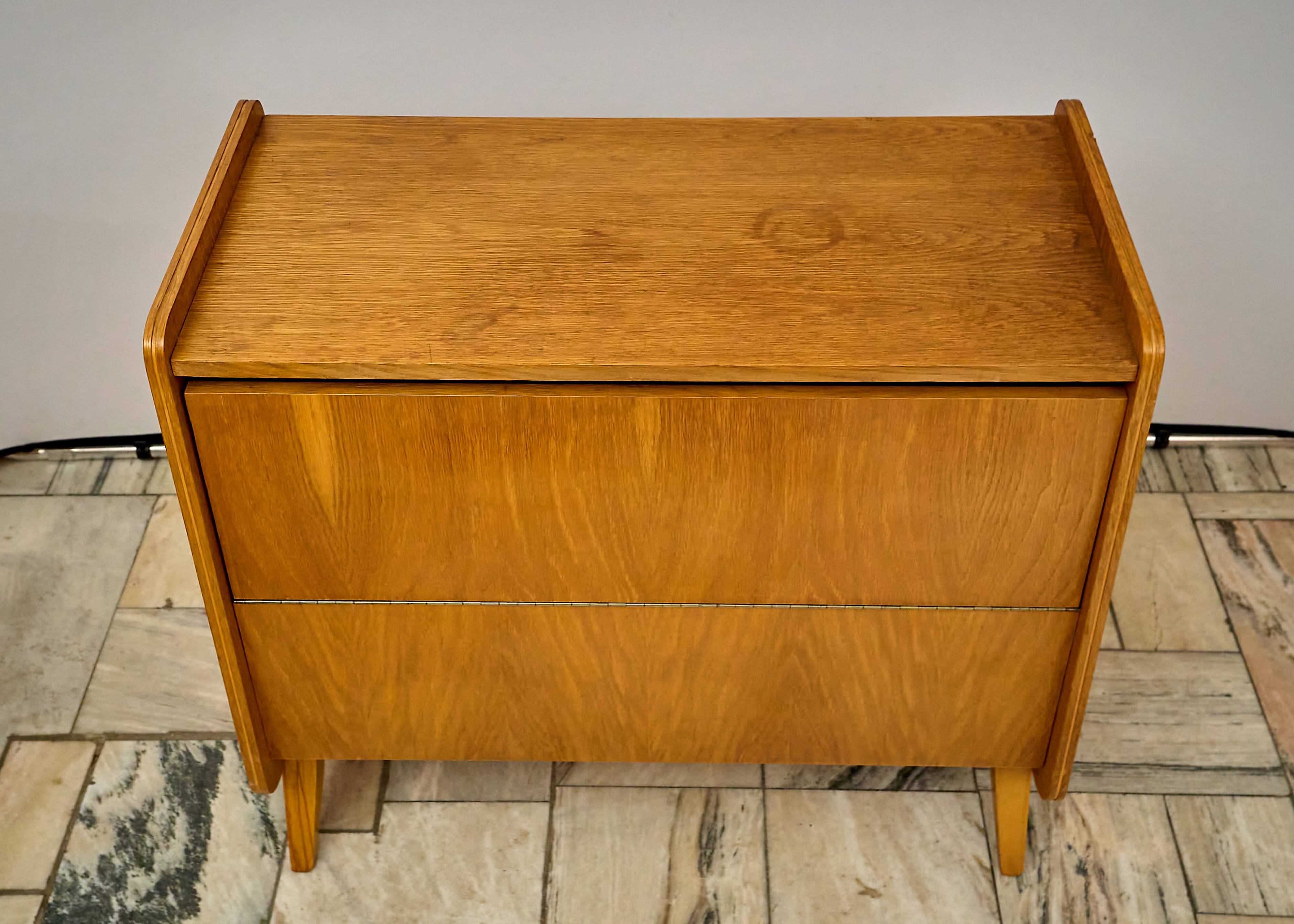 Vintage Bedding Cabinet 1960s Czechoslovakia