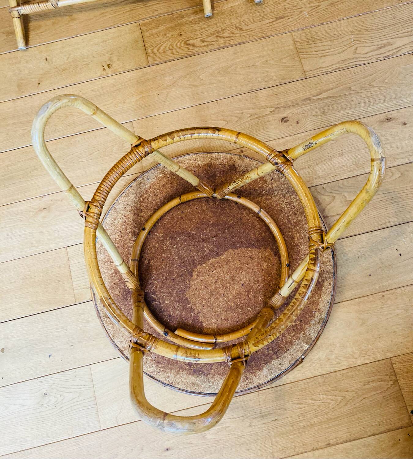 Mid-20th century rattan lounge for garden, terrace, veranda, etc.
