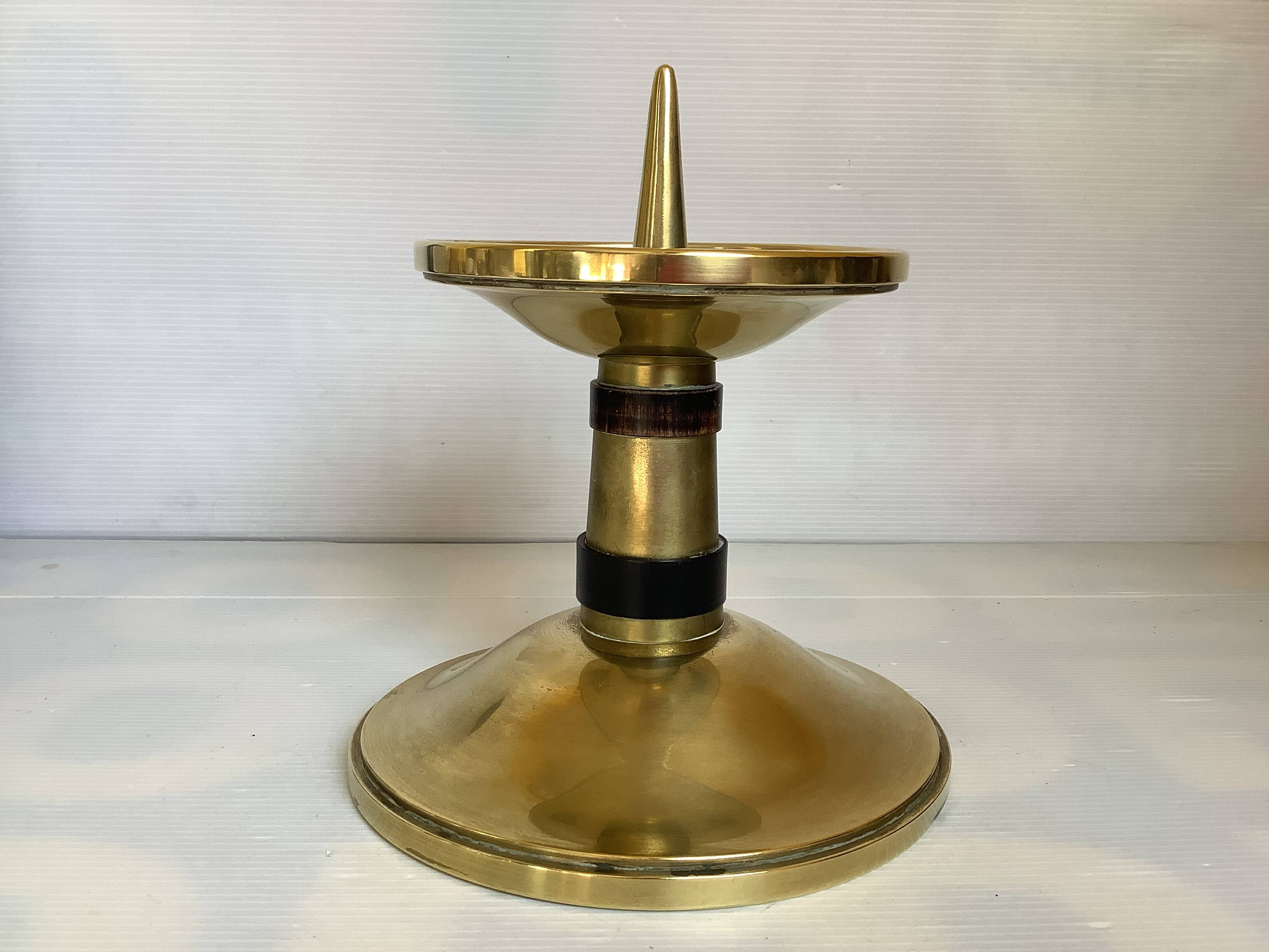 Large brass candle holder