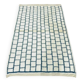 Tapis à carreaux maroccain en laine 150cmx250cm