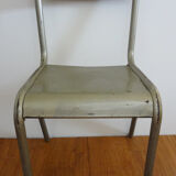 Vintage Mullca 510 chair in metal with a golden bronze sheen
