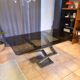 Iron flower table by Maurice Barilone for Roche Bobois