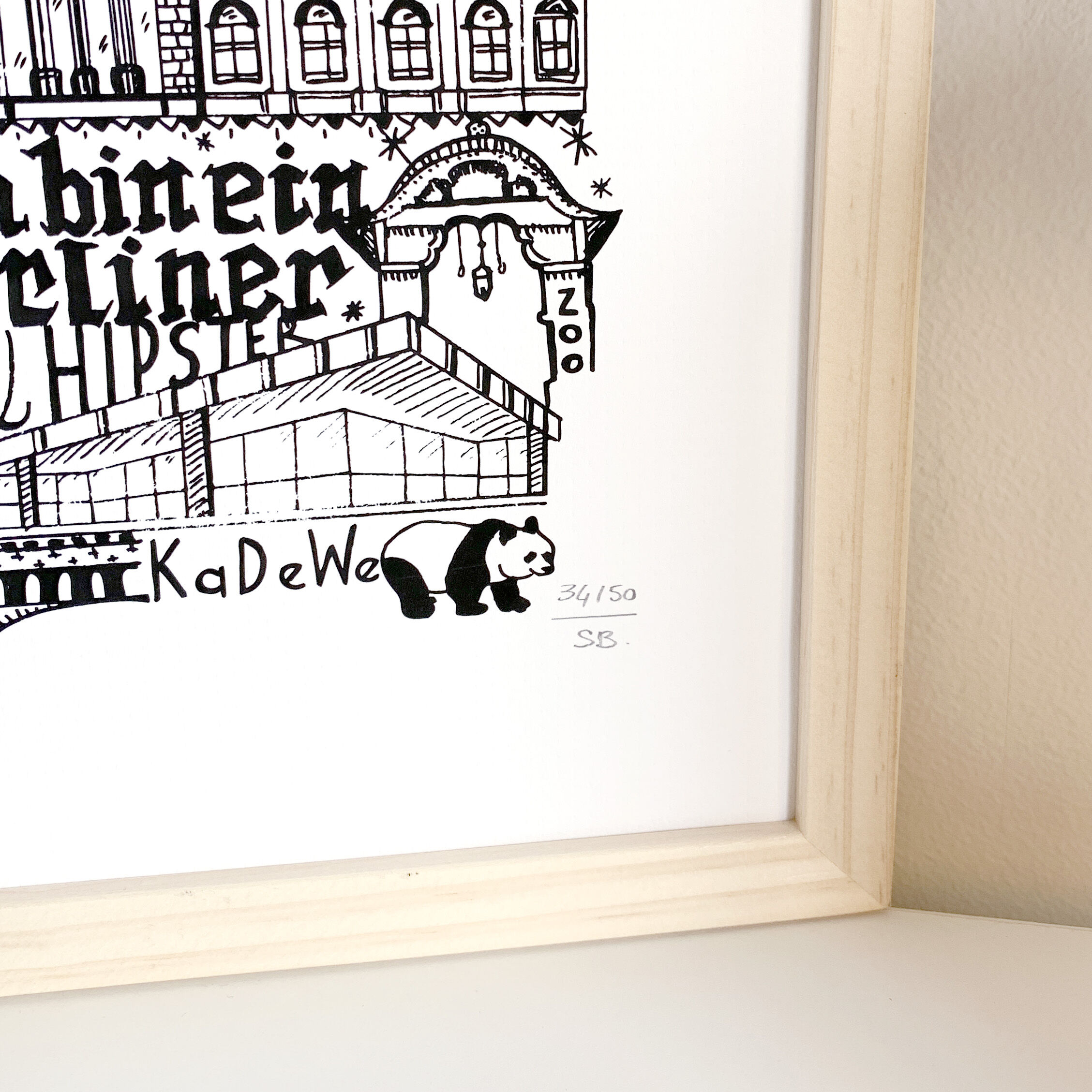 Berlin black and white silkscreen