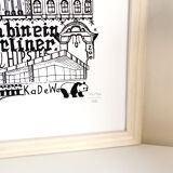Berlin black and white silkscreen