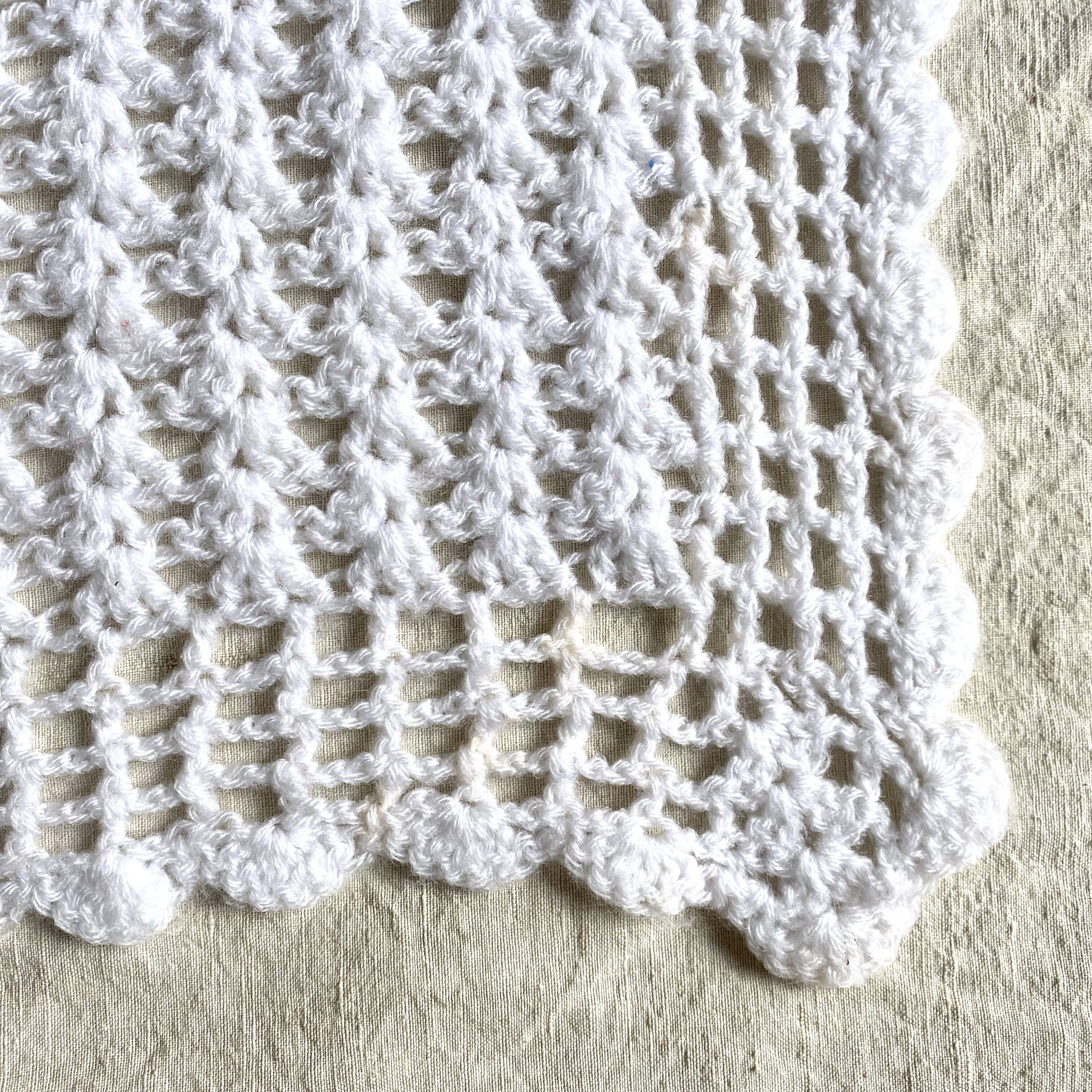 Couverture crochet vintage 140 x 130