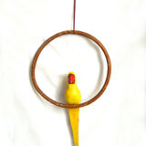 Vintage wooden parrot