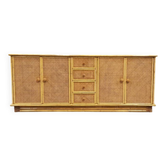 Rattan sideboard 1970