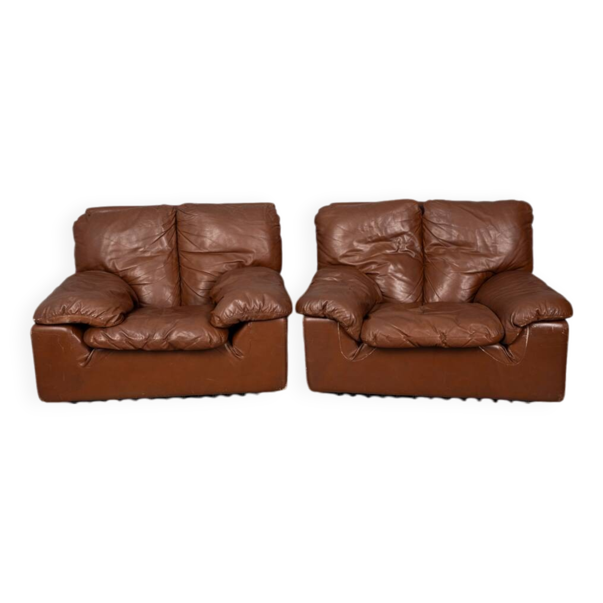 Paire de fauteuils années 1970 mod. bonheur design ammannati & vitelli pour brunati