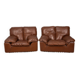 Paire de fauteuils années 1970 mod. bonheur design ammannati & vitelli pour brunati
