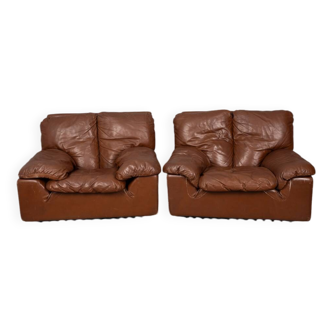 Paire de fauteuils années 1970 mod. bonheur design ammannati & vitelli pour brunati